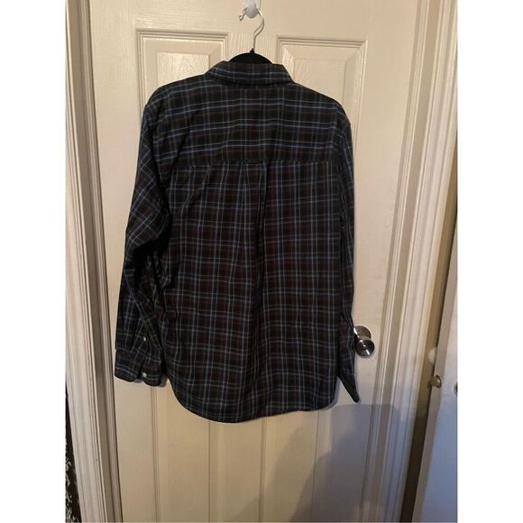 Chaps Mens Plaid Curved Hem Easy Care Long Sleeve Button Down Shirt Size Large - Picture 13 of 13